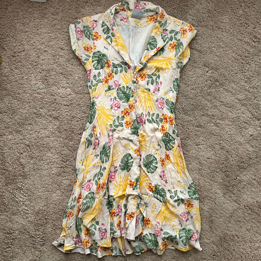 Vero Moda tropical oasis summer midi dress